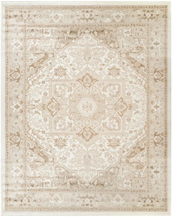 Nourison Dekor Ivory Taupe Indoor Only Persian Rug DEK08