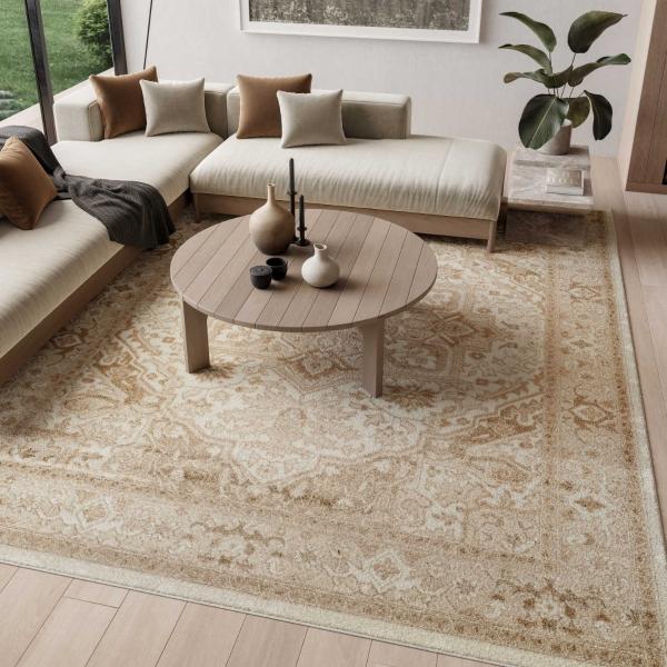 Nourison Dekor Ivory Taupe Indoor Only Persian Rug DEK08