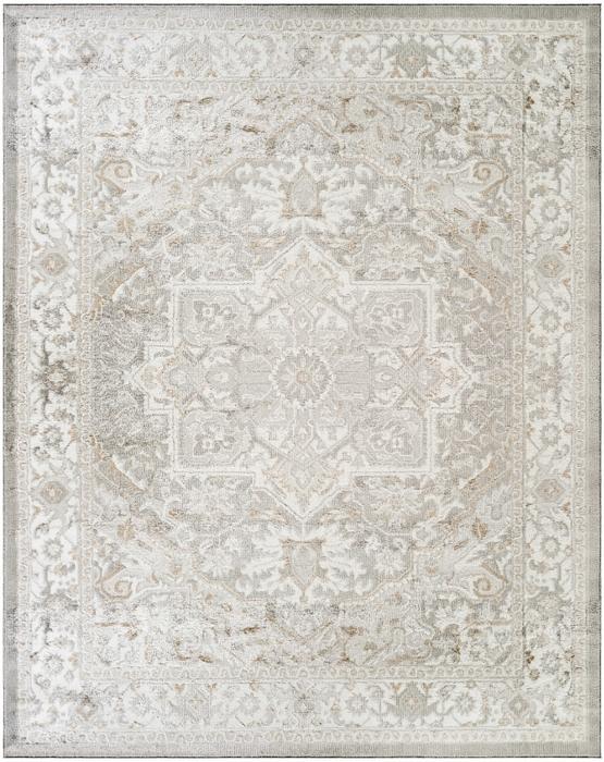 Nourison Dekor Light Grey Indoor Only Persian Rug DEK08