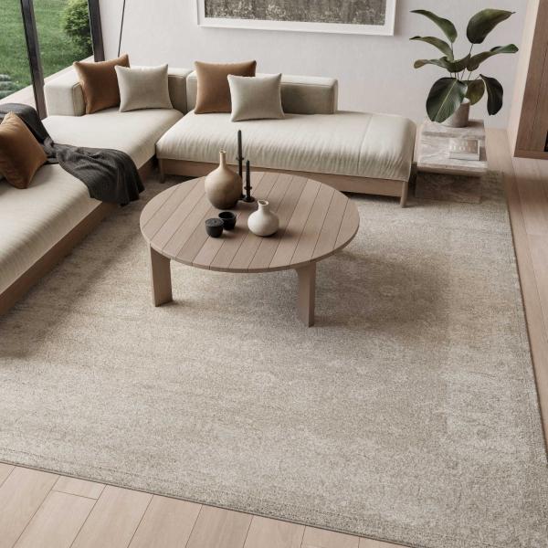 Nourison Dekor Light Grey Indoor Only Persian Rug DEK09