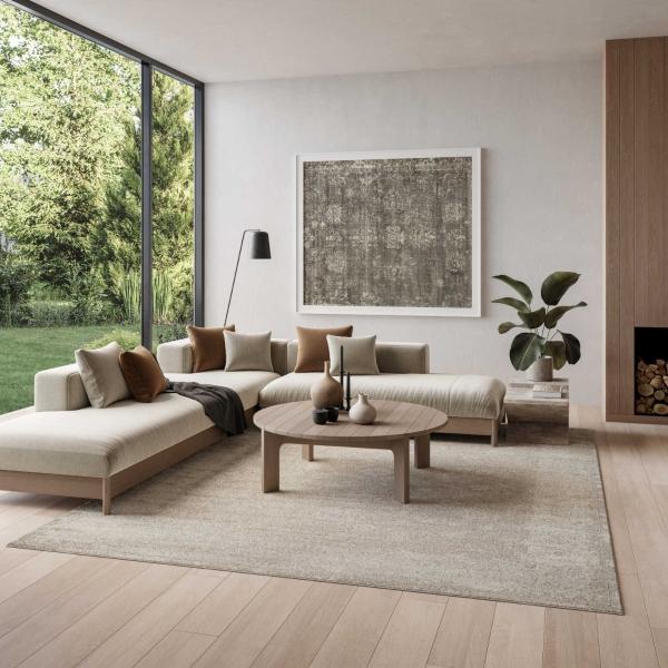 nourison Dekor Light Grey Indoor only Persian Rug DEK09