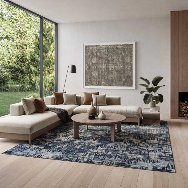 nourison Dekor Slate Indoor only Geometric Rug DEK11