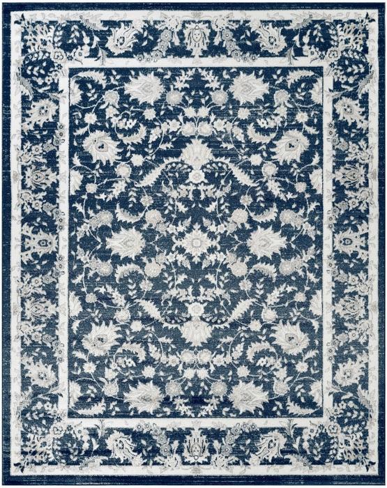 Nourison Dekor Slate/Ivory Indoor Only Persian Rug DEK09