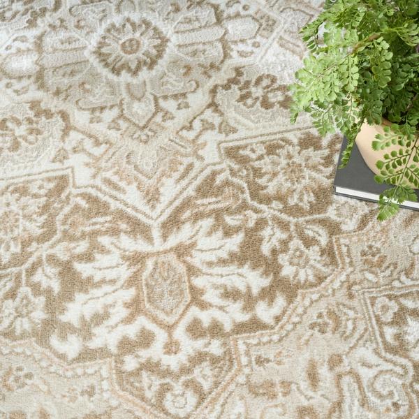 Nourison Dekor Taupe Ivory Indoor Only Persian Rug DEK08