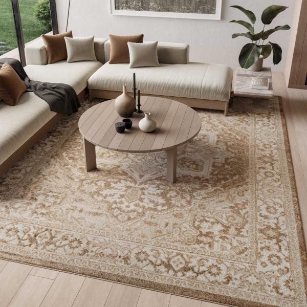 Nourison Dekor Taupe Ivory Indoor Only Persian Rug DEK08