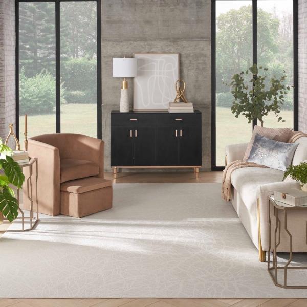 nourison Desire Beige Indoor only Abstract Rug DSR09