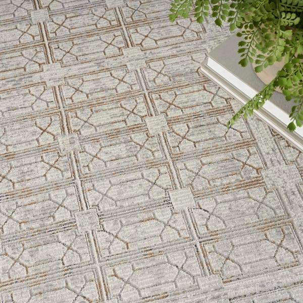 Nourison Desire Ivory Beige Indoor Only Geometric Rug DSR07 Home