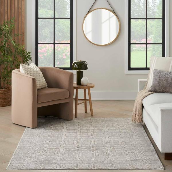 Nourison Desire Ivory Beige Indoor Only Geometric Rug DSR07 Home