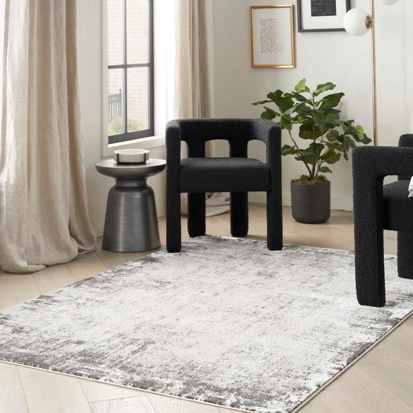 Nourison Desire Modern Abstract Grey Rug DSR05 Home