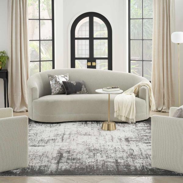 nourison Desire Modern Abstract Grey Rug DSR05 Home