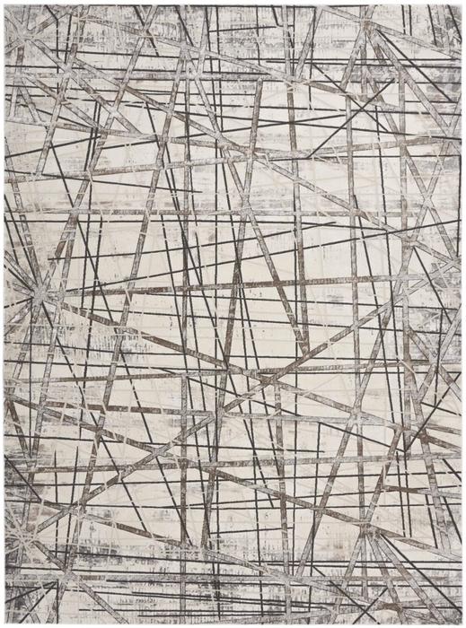 Nourison Desire Shiny Abstract Linear Silver/Grey Rug DRS03 Home