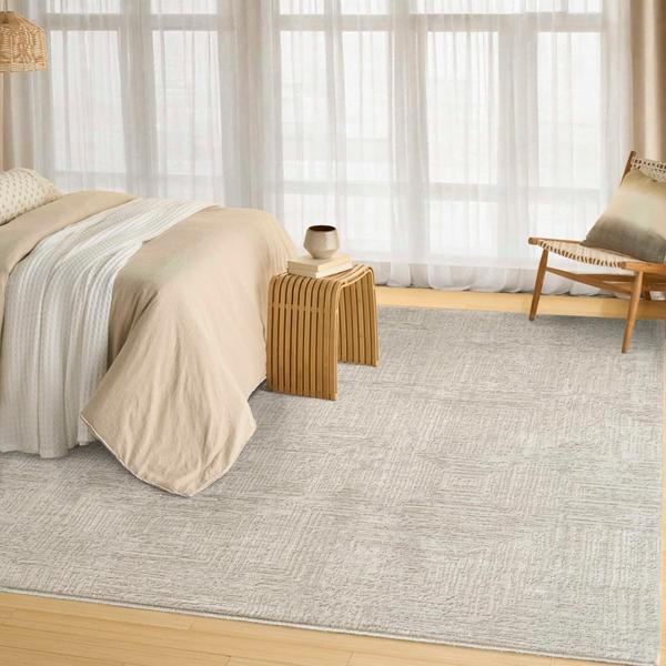 Nourison DK014 Madison Square Grey Indoor Only Abstract Rug MSQ01
