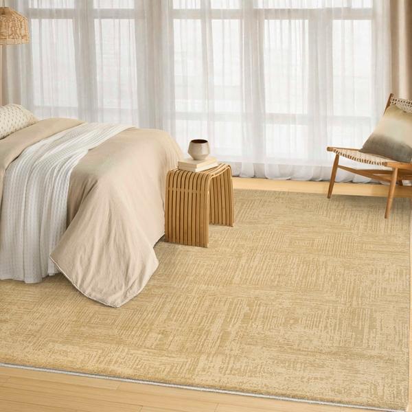 Nourison DK014 Madison Square Taupe Indoor Only Abstract Rug MSQ01