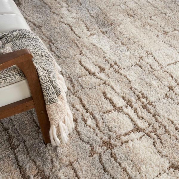 Nourison Dreamy Shag Abstract Ivory/Beige Rug DRS09 Home