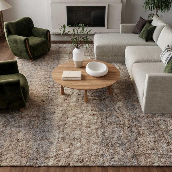 Nourison Dreamy Shag Abstract Ivory/Beige Rug DRS09 Home