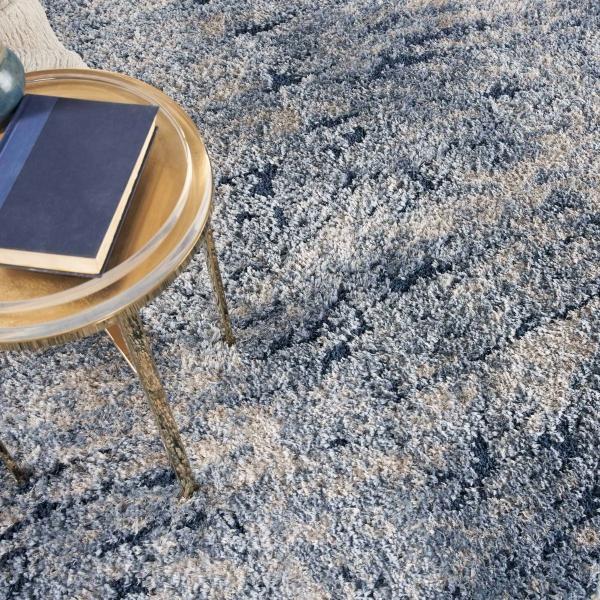 Nourison Dreamy Shag Abstract Light Blue Rug DRS06 Home