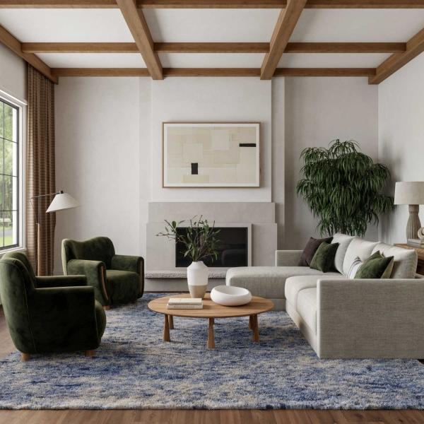 nourison Dreamy Shag Abstract Light Blue Rug DRS06 Home