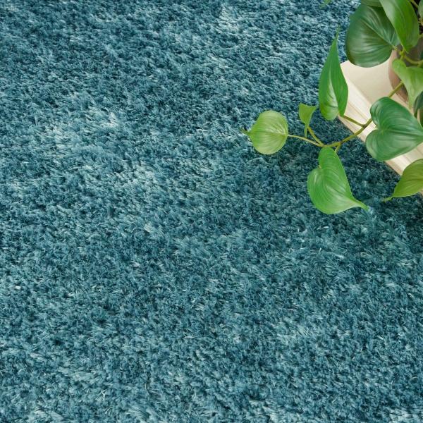 Nourison Dreamy Shag Aqua Indoor Only Solid Rug DRS05 Home