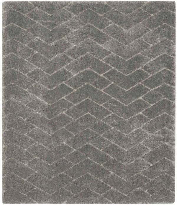 Nourison Dreamy Shag Geometric Chevron Grey Rug DRS03 Home