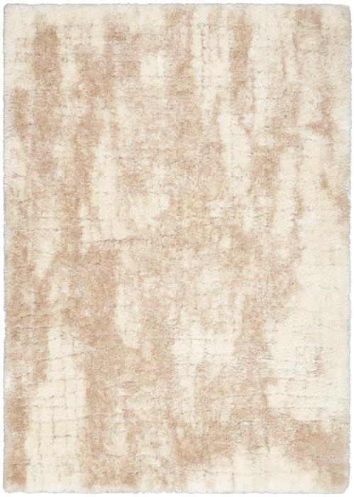 Nourison Dreamy Shag Ivory Beige Indoor Only Abstract Rug DRS01