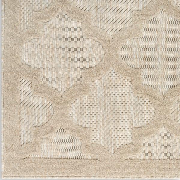 nourison Easy Care Cream Indoor/Outdoor Trellis Rug NES01 Home