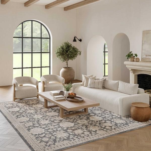 nourison Eco Cycle Charcoal Indoor only Persian Rug ECY02 Home