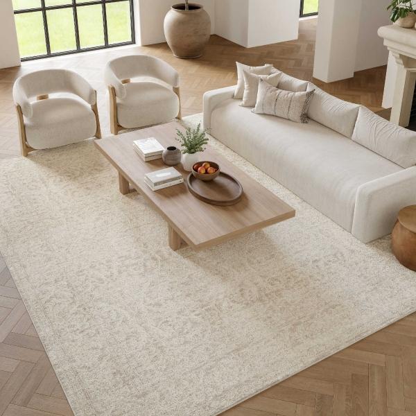 Nourison Eco Cycle Ivory Beige Indoor Only Persian Rug ECY03 Home