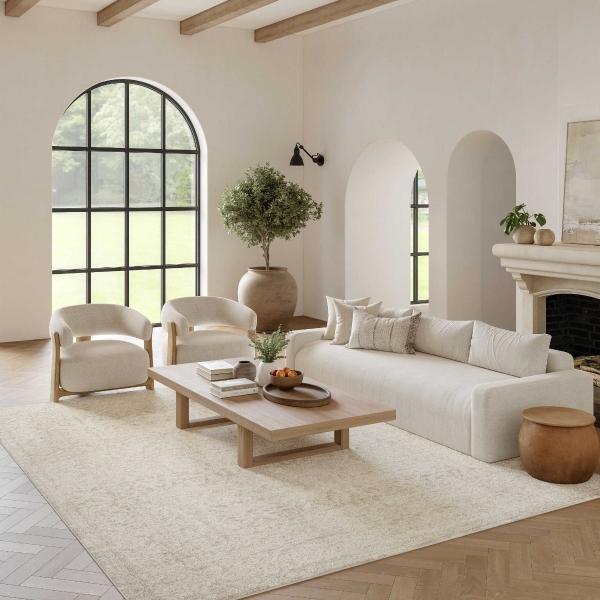 nourison Eco Cycle Ivory Beige Indoor only Persian Rug ECY03 Home