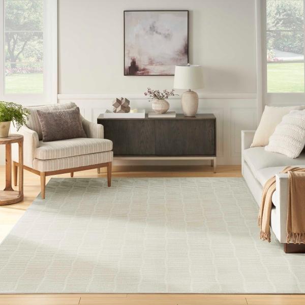 nourison Eco Cycle Ivory Indoor only Geometric Rug ECY05