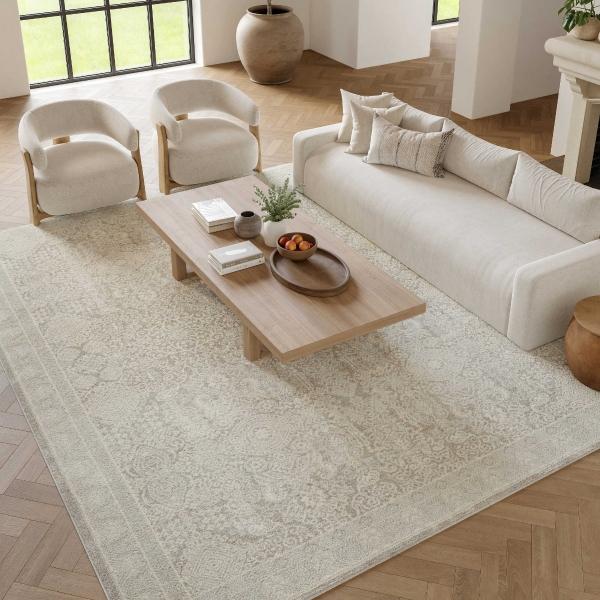 Nourison Eco Cycle Silver Ivory Indoor Only Persian Rug ECY01 Home