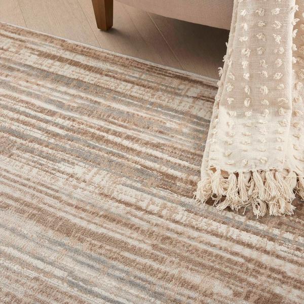 Nourison Elation Abstract Beige/Grey Rug ETN01 Home