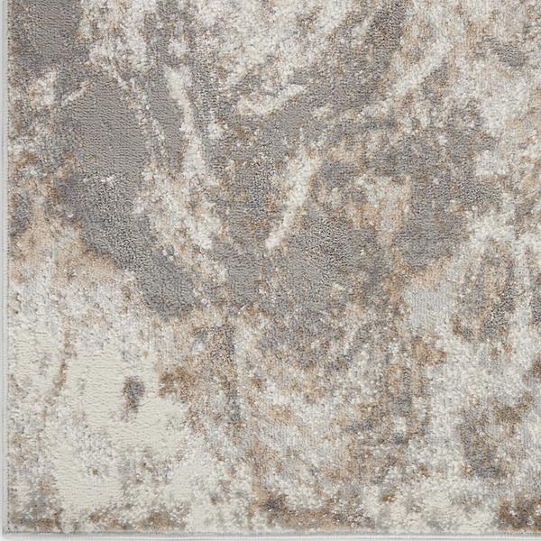 nourison Elation Abstract Ivory/Grey Rug ETN02 |Nourison Home