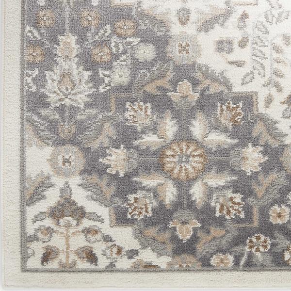 nourison Elation Farmhouse Floral Grey Rug ETN08 Home