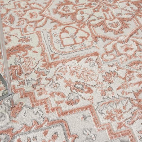 Nourison Elation Floral Boho Chic Pink Rug ETN10 Home