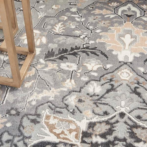 Nourison Elation Persian Floral Grey Rug ETN09 Home