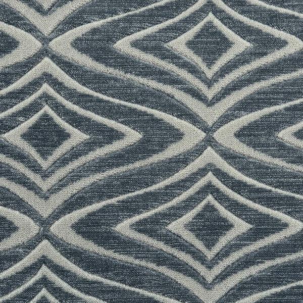 nourison ELEGANCE MODERN TRELLIS MDNTR STEEL BLUE BROADLOOM CARPET