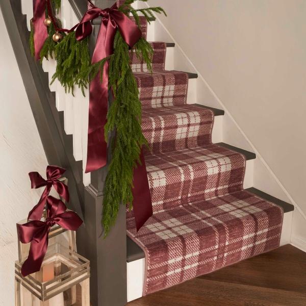Nourison ELEGANCE PLAID CHIC PLDCH BORDEAUX BROADLOOM CARPET