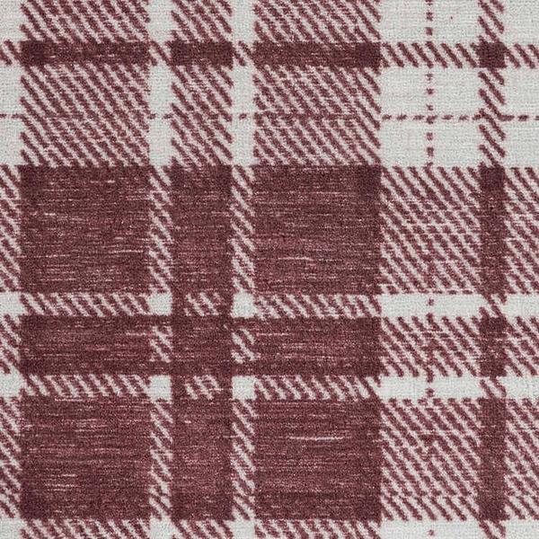 nourison ELEGANCE PLAID CHIC PLDCH BORDEAUX BROADLOOM CARPET