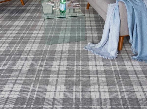 Nourison ELEGANCE PLAID CHIC PLDCH STEEL BROADLOOM CARPET