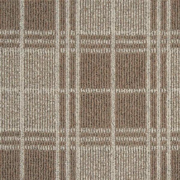 nourison ELEMENTS QUADRANT QUAD BARK/QUARRY BROADLOOM CARPET