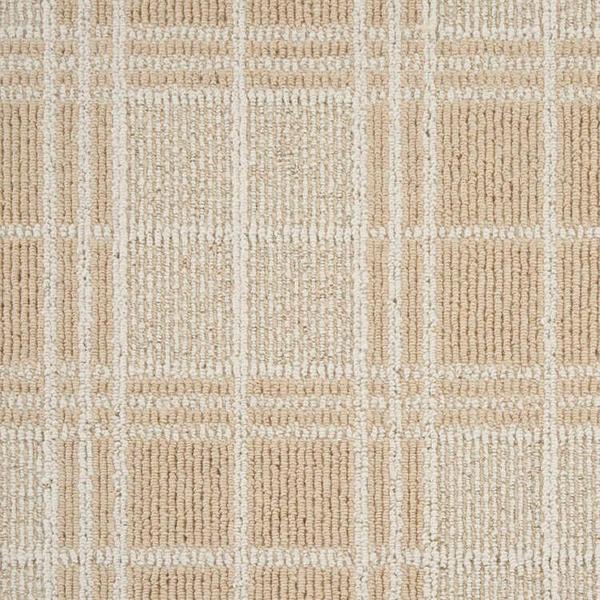 nourison ELEMENTS QUADRANT QUAD FLAX/IVORY BROADLOOM CARPET