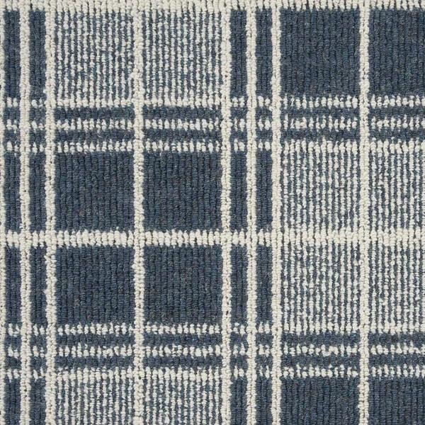 nourison ELEMENTS QUADRANT QUAD NAVY/IVORY BROADLOOM CARPET