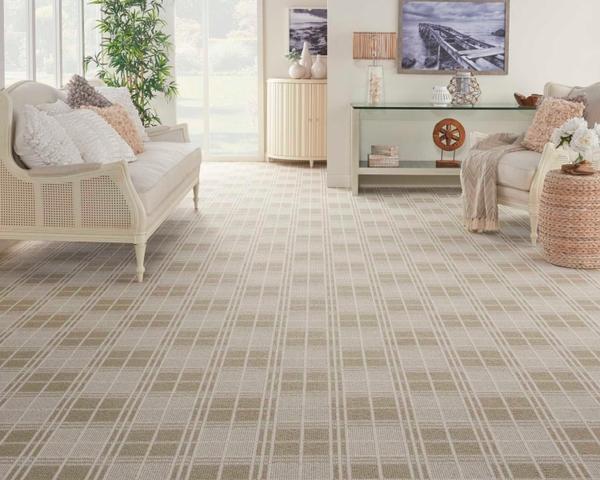 nourison ELEMENTS QUADRANT QUAD PLAINS/IVORY BROADLOOM CARPET