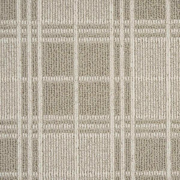 nourison ELEMENTS QUADRANT QUAD SILT/IVORY BROADLOOM CARPET