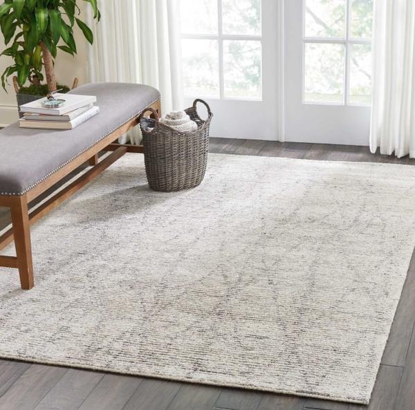 Nourison Ellora Abstract Diamond Grey Rug ELL02 Home
