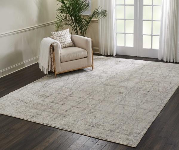 Nourison Ellora Abstract Diamond Grey Rug ELL02 Home
