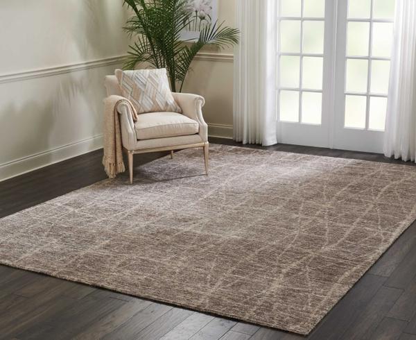 Nourison Ellora Abstract Diamond Taupe Rug ELL02 Home