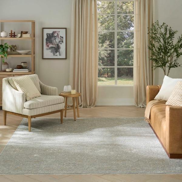 Nourison Envy Blue Silver Indoor Only Persian Rug EVV04