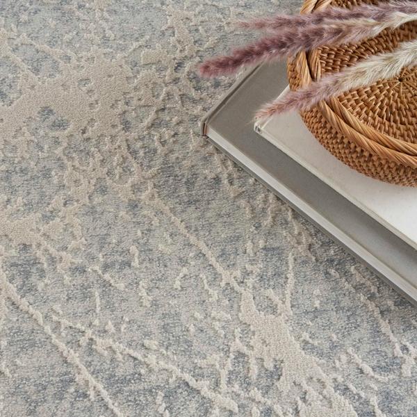 Nourison Exhale Ivory Grey Indoor Only Abstract Rug EXL02 Home