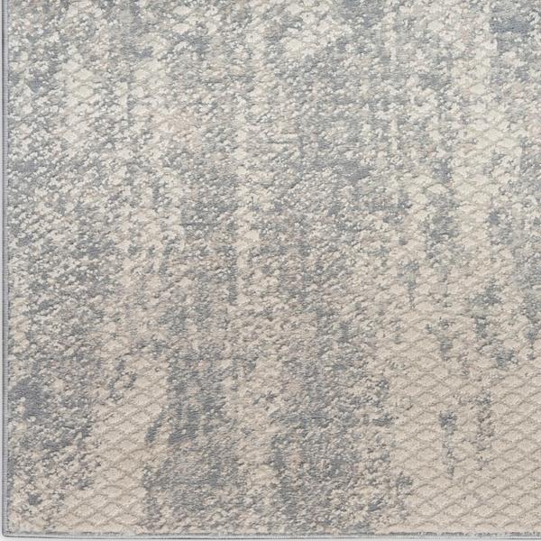 nourison Exhale Light Grey Indoor only Abstract Rug EXL01 Home